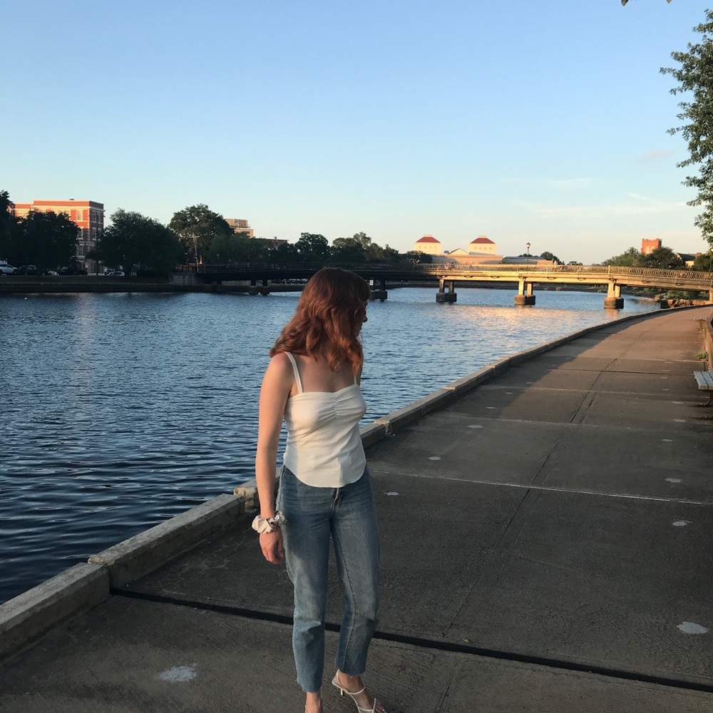 Urban outfitters cropped cut off jeans